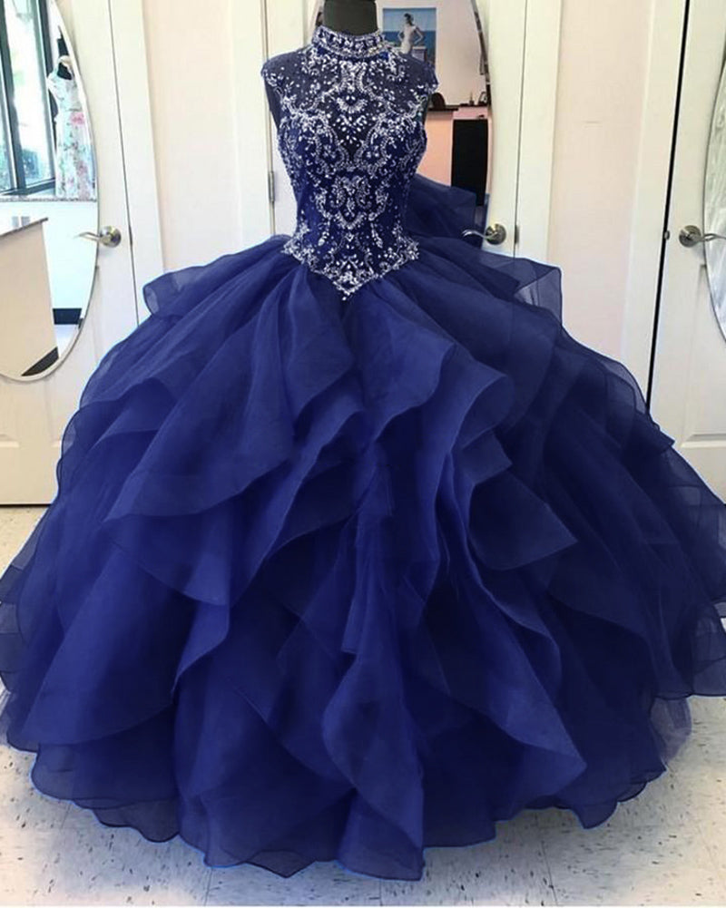 Navy Blue Sweet 16 Dress