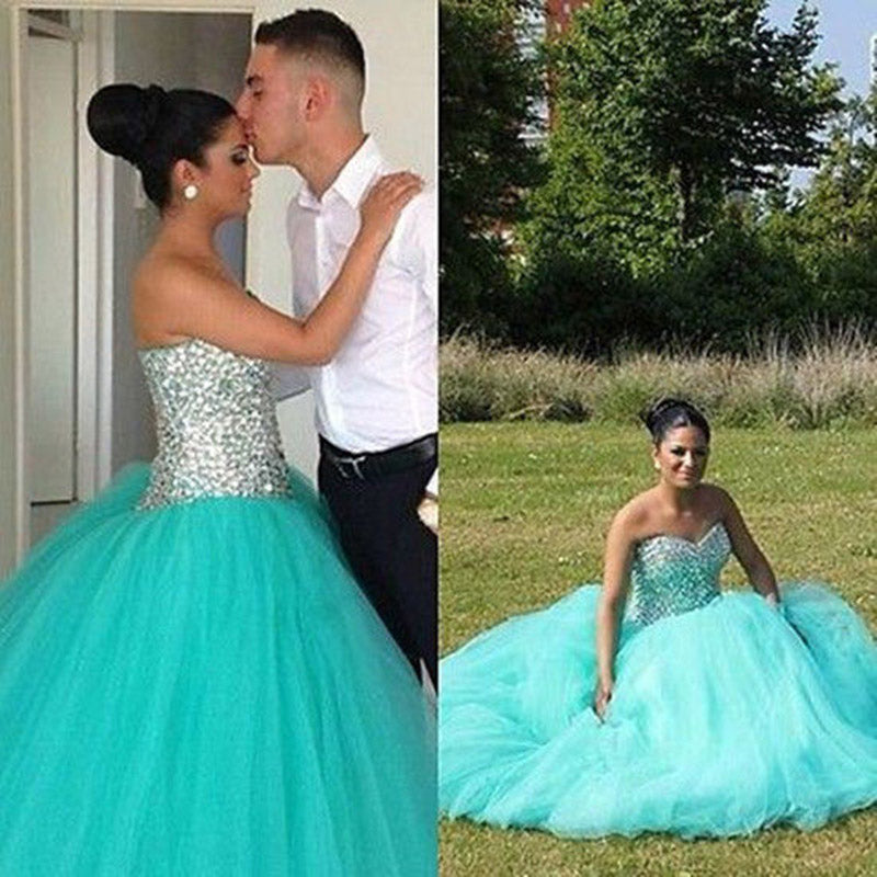 puffy mint green 15 dresses