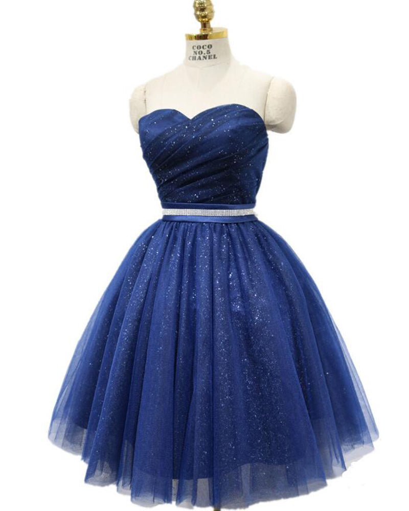 Glitter Cheap Royal blue girls party Dress Short Evening Dresses with Siaoryne