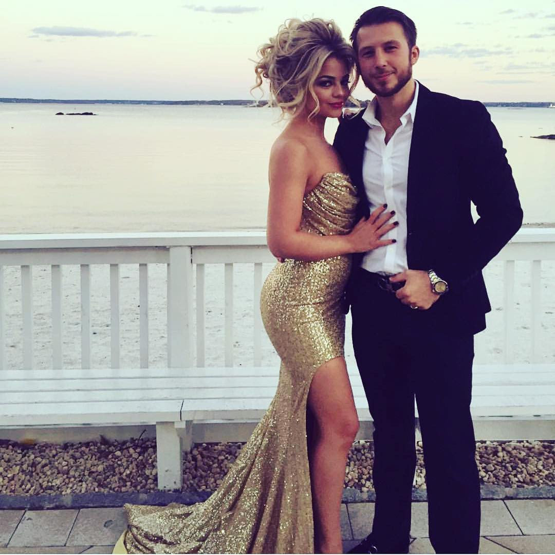 Gold Prom Dress and Date