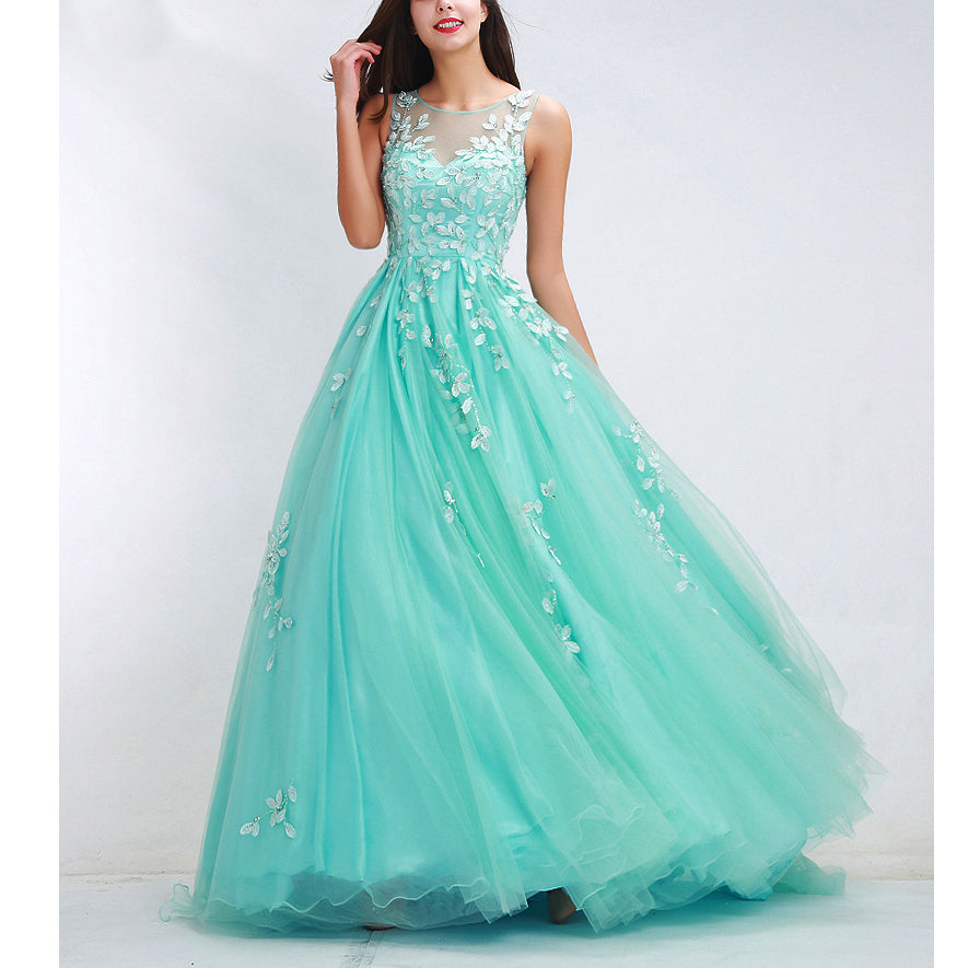 2024 elegant Long Prom Dress Aqua Senior Prom Gowns Graduation Long Dr