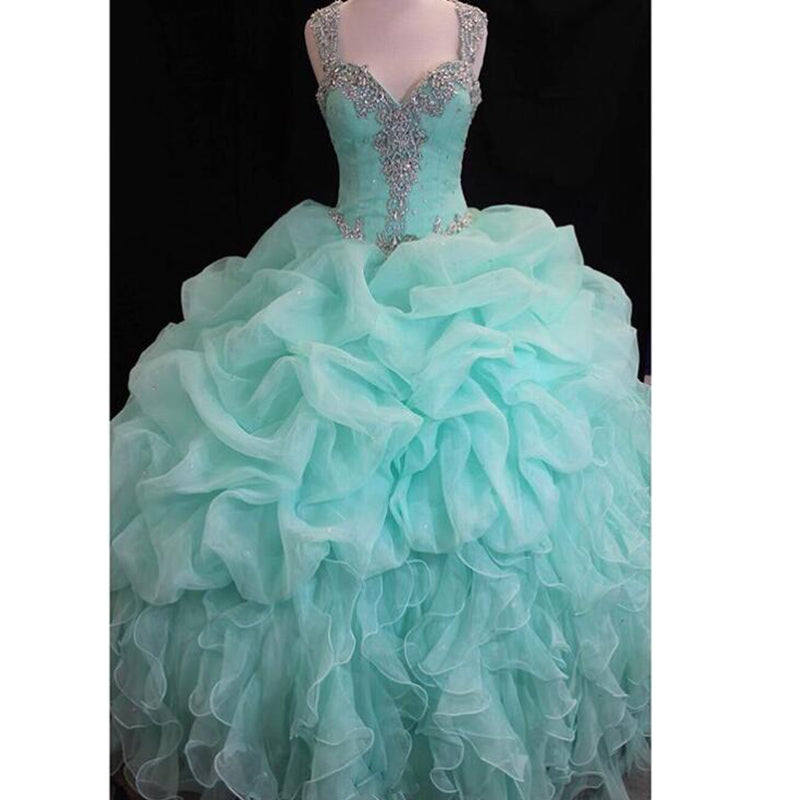 puffy mint green 15 dresses