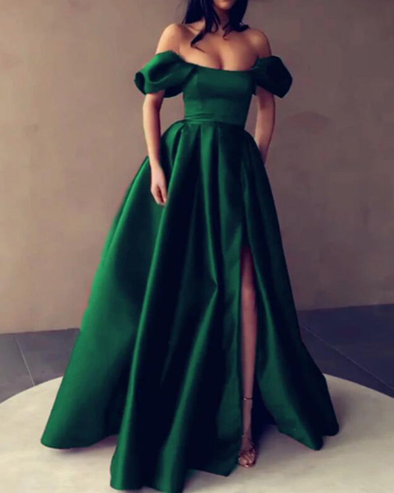 Green Poofy Prom Dresses