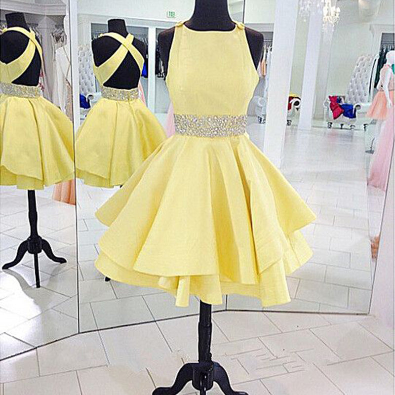 Yellow dress semi formal fashion