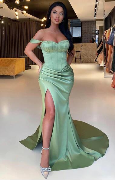 Green Fitted Prom Dress