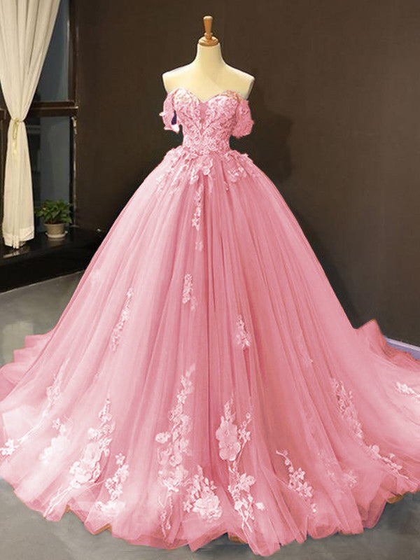 Lavender Ball Gown Prom Dress Off the Shoulder Sweet 16 Quinceanera Go ...