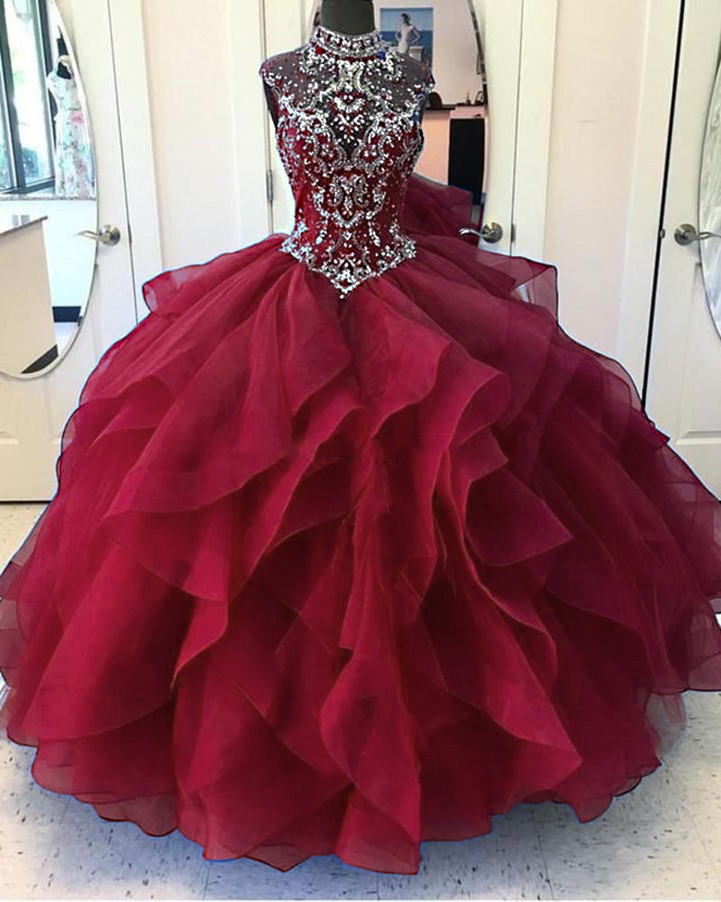 Burgundy Sweet 16 Dresses