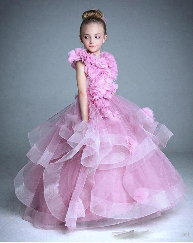 pink princess communion dresses