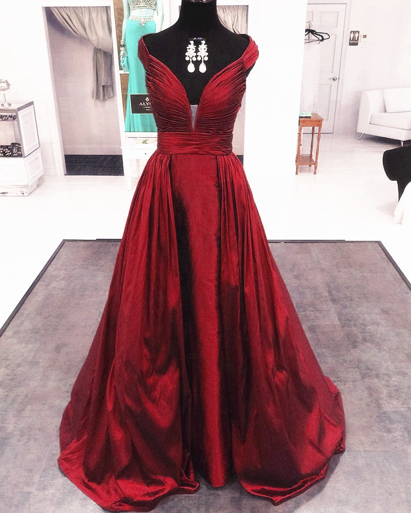 Burgundy prom hot sale dresses 2018