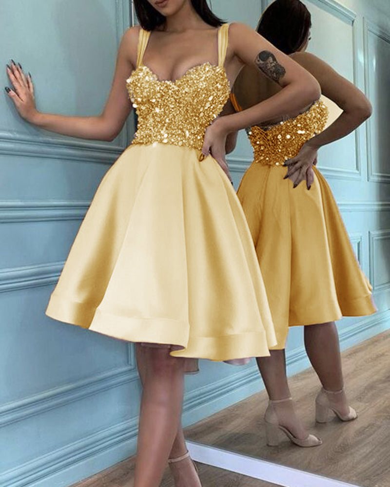 Blue and outlet gold homecoming dress