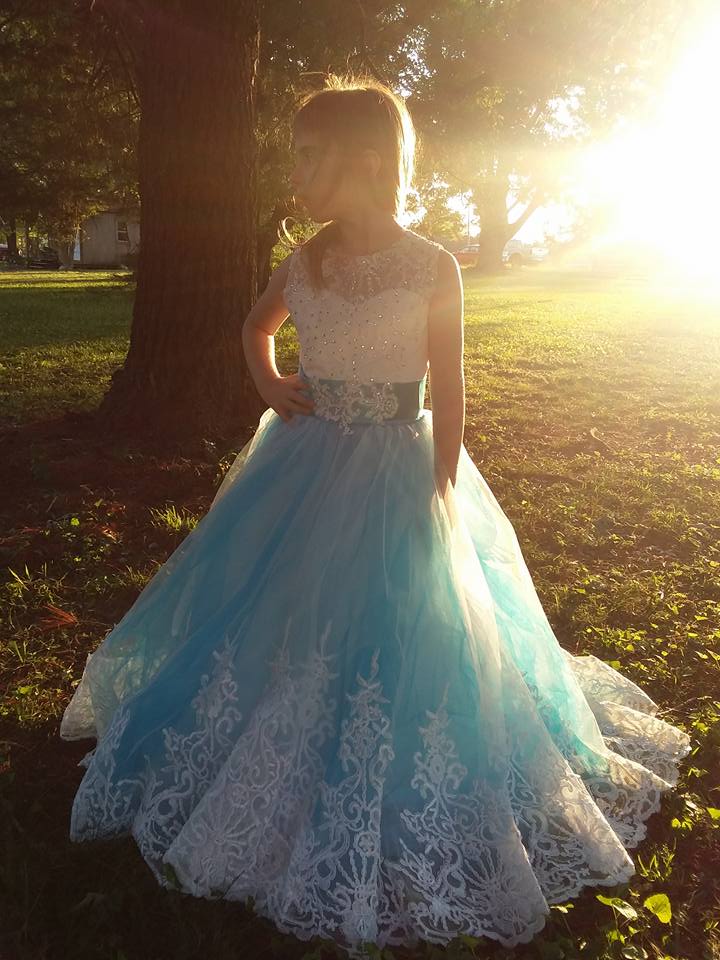 Lovely Lace Puffy Lace Flower Girl Dress 2018 for Weddings Tulle Ball Siaoryne