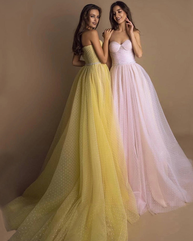 Yellow Puffy Dresses