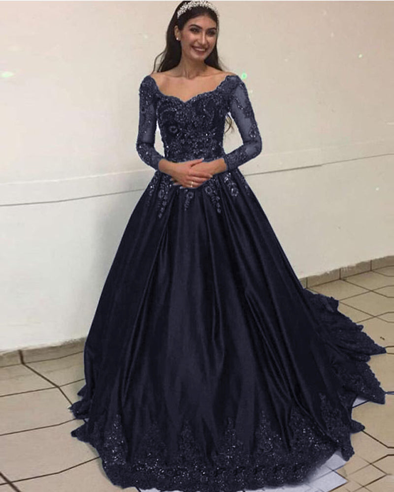 Blue Vintage Prom Dresses