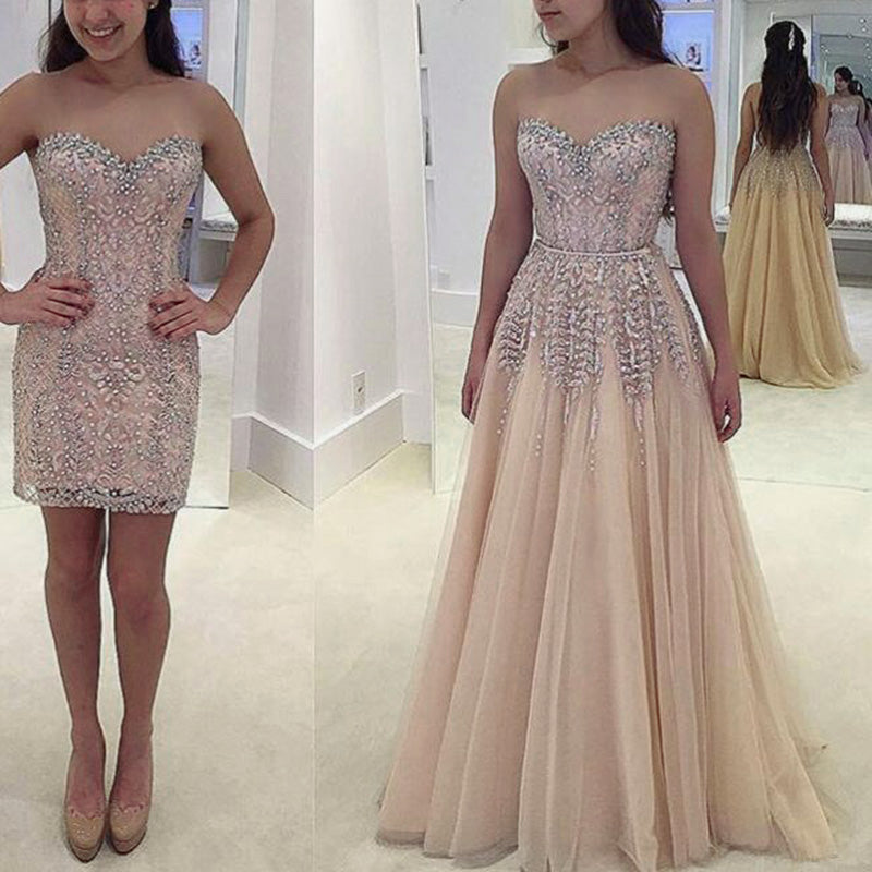 LP3362 Sweetheart Beading Two Pieces Prom Dress 2018 one Dress Two Sty Siaoryne