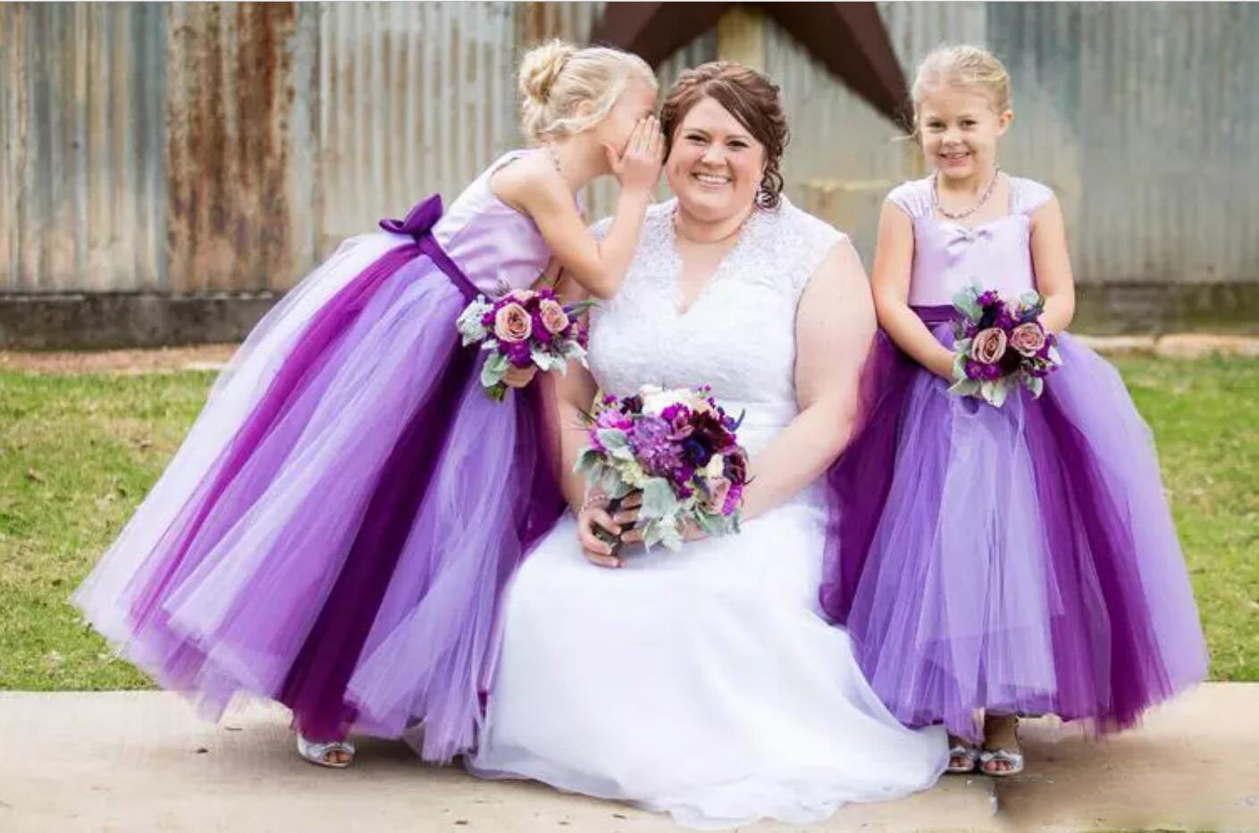 Purple and Silver Wedding Dresses