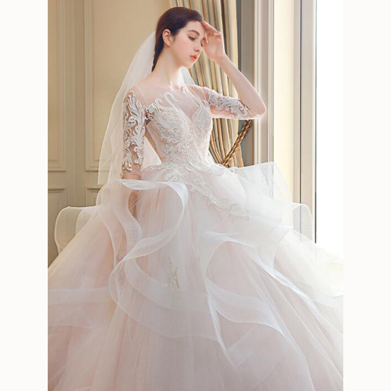 Poofy Lace Wedding Dress