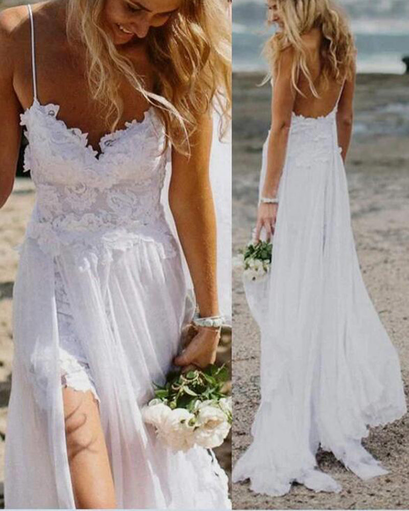 White flowing beach outlet dress