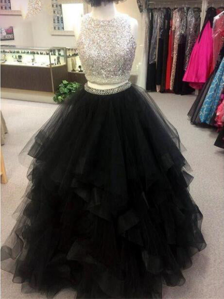 Black and Silver Sweet 16 Dress