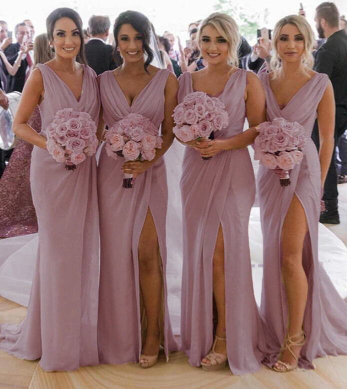 Mauve pink wedding dress best sale