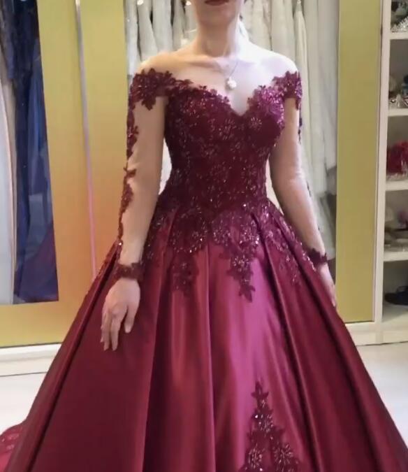 Burgundy lace wedding outlet dress