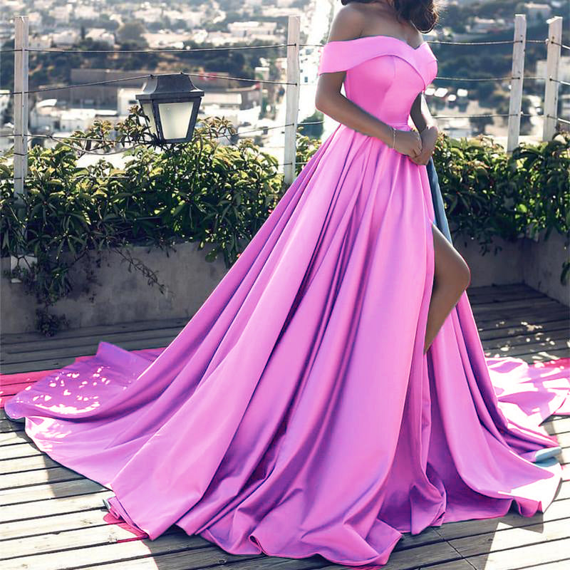 Off the shoulder hot sale prom dresses 2018